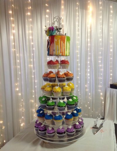 wedding cake cupcake tower